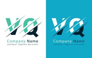 vq brev logotyp design begrepp. vektor logotyp illustration