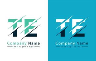 te brev logotyp vektor design mall element