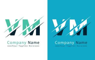 vm brev logotyp design begrepp. vektor logotyp illustration