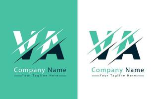 va Brief Logo Design Vorlage. Vektor Logo Illustration
