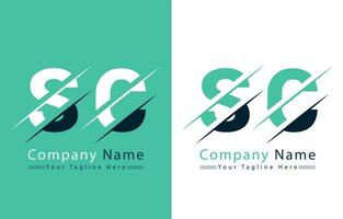 sc Brief Logo Design Vorlage. Vektor Logo Illustration