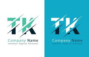 tk Brief Logo Design Vorlage. Vektor Logo Illustration