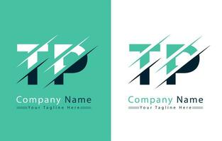 tp Brief Logo Design Konzept. Vektor Logo Illustration