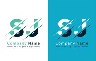 sj Brief Logo Vektor Design Konzept Elemente