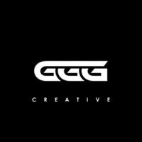 ggg Brief Initiale Logo Design Vorlage Vektor Illustration