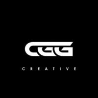 cgg Brief Initiale Logo Design Vorlage Vektor Illustration