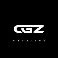 cgz Brief Initiale Logo Design Vorlage Vektor Illustration