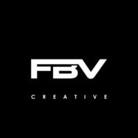 fbv brev första logotyp design mall vektor illustration