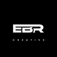 ebr brev första logotyp design mall vektor illustration