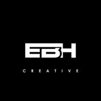 ebh Brief Initiale Logo Design Vorlage Vektor Illustration