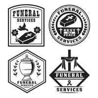 einstellen von Beerdigung Dienstleistungen Logo Vorlage. vektor
