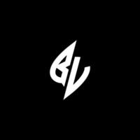 bv monogram logotyp esport eller gaming första begrepp vektor