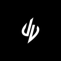 U u monogram logotyp esport eller gaming första begrepp vektor