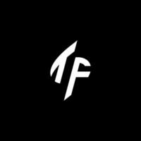 tf monogram logotyp esport eller gaming första begrepp vektor