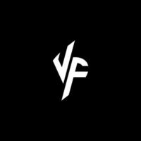 vf monogram logotyp esport eller gaming första begrepp vektor