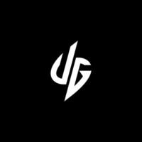 ug Monogramm Logo Esport oder Spielen Initiale Konzept Vektor