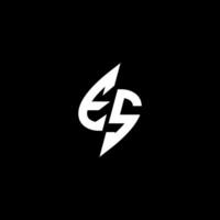 es Monogramm Logo Esport oder Spielen Initiale Konzept Vektor