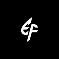 ef monogram logotyp esport eller gaming första begrepp vektor