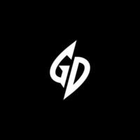 gd monogram logotyp esport eller gaming första begrepp vektor