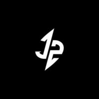 jz monogram logotyp esport eller gaming första begrepp vektor