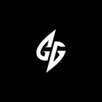 cg monogram logotyp esport eller gaming första begrepp vektor