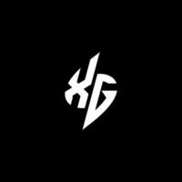 xg monogram logotyp esport eller gaming första begrepp vektor