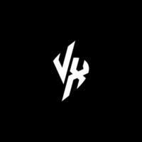 vx monogram logotyp esport eller gaming första begrepp vektor