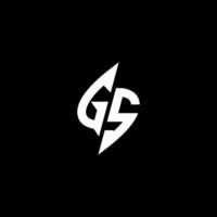 gs Monogramm Logo Esport oder Spielen Initiale Konzept Vektor