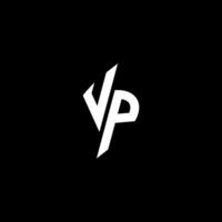 vp monogram logotyp esport eller gaming första begrepp vektor