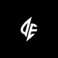 qe monogram logotyp esport eller gaming första begrepp vektor