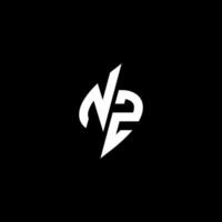 nz monogram logotyp esport eller gaming första begrepp vektor