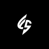 fs monogram logotyp esport eller gaming första begrepp vektor