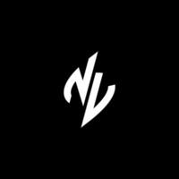 nv monogram logotyp esport eller gaming första begrepp vektor