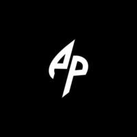 pp Monogramm Logo Esport oder Spielen Initiale Konzept Vektor