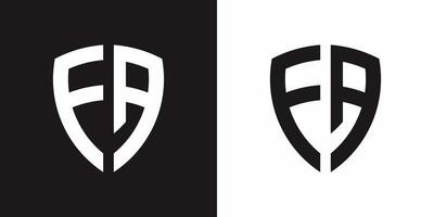 Initiale f Fa Brief Schild Logo Design, Sport Logo Design Vorlage vektor