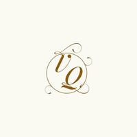 vq Hochzeit Monogramm Initiale im perfekt Einzelheiten vektor