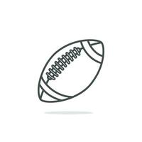 rugby boll vektor illustration. sport logotyp ikon. fotboll maskot. platt tecknad serie stil design mall