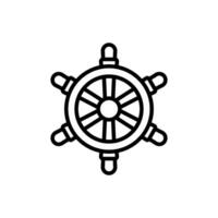 Schiff Lenkung Rad Symbol Design Vektor Vorlage