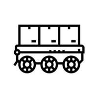 Roboter Flotte autonom Lieferung Linie Symbol Vektor Illustration