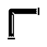 Metall Pipeline Glyphe Symbol Vektor Illustration