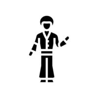 König Disko Party Glyphe Symbol Vektor Illustration