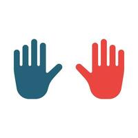 två händer vektor glyf två Färg ikon för personlig och kommersiell använda sig av.