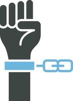 Sklaverei Symbol Vektor Bild. geeignet zum Handy, Mobiltelefon Apps, Netz Apps und drucken Medien.