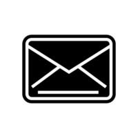 geschlossen Briefumschlag herunterladen Botschaft Glyphe Symbol Vektor Illustration