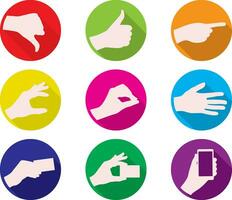 Geschäft Hand Gesten Farbe Symbol vektor
