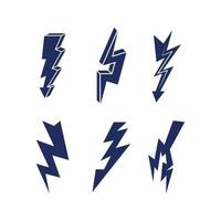 elektrische Symbole Donnerblitze stürmender Bolzen elektrischer Blitz vektor