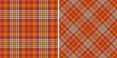 Textil- Textur Vektor von Stoff Tartan Hintergrund mit ein nahtlos Muster Plaid überprüfen.