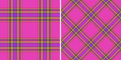 Textil- Muster Tartan von prüfen nahtlos Vektor mit ein Stoff Hintergrund Textur Plaid.