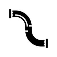 raffinaderi rörledning glyf ikon vektor illustration
