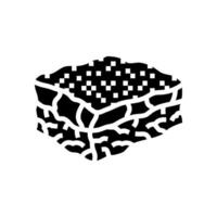 moussaka maträtt grekisk kök glyf ikon vektor illustration